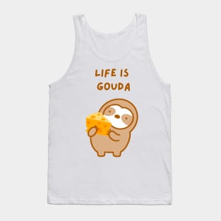 Life is Good Gouda Cheese Sloth Tank Top